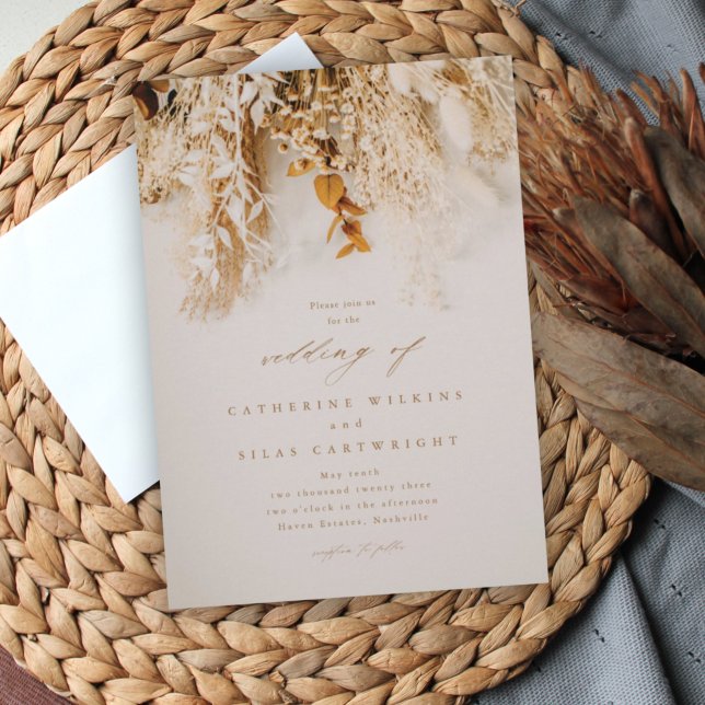 Invitación Boda de flores de otoño boho (Subido por el creador)