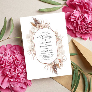 Invitación Boda de Flores de Otoño Boho