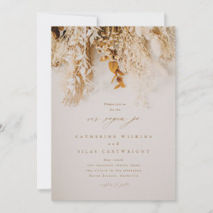 Invitación Boda de flores de otoño boho