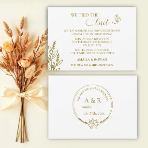 Invitación Boda de flores de pradera nos atamos el nudo