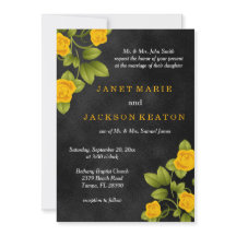 Boda de flores de rosa negro y amarillo