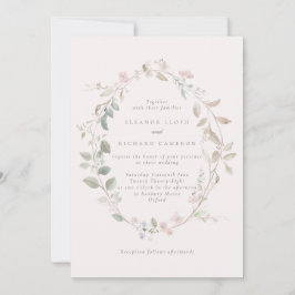 Invitación Boda de flores de Rubor Delicate formal