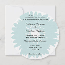 Invitación Boda de flores de simplicidad azul