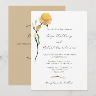 Invitación Boda de Flores de Verano Brillantes