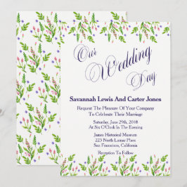 Invitación Boda de flores de verano elegantes