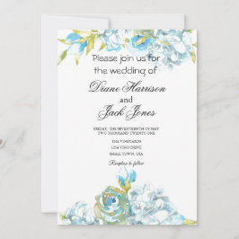 Invitación Boda de Flores del Jardín Azul