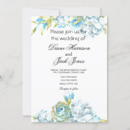 Invitación Boda de Flores del Jardín Azul