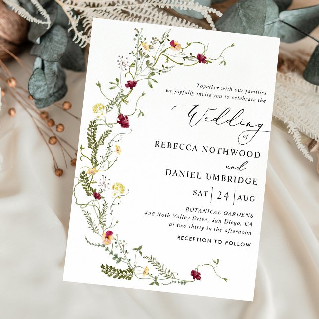 Invitación Boda de flores elegantes y Modas (Subido por el creador)
