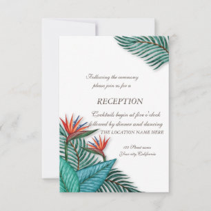 Invitación Boda de Flores Exóticas Tropicales