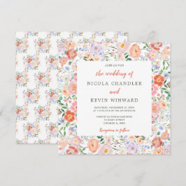 Invitación Boda de flores florales de primavera