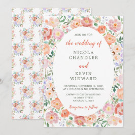 Invitación Boda de flores florales de primavera