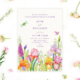 Invitación Boda de flores irlandesas acuarela