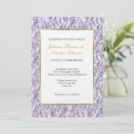 Invitación Boda de Flores Lilas Bonitas