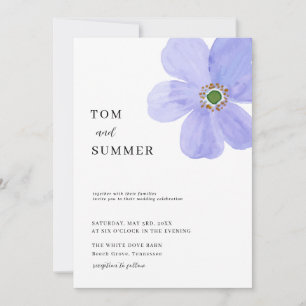 Invitación Boda de flores lilas soñadoras