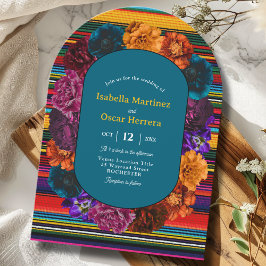 Invitación Boda de flores mexicanas modernas