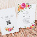 Invitación Boda de flores Naranjas rosadas brillantes<br><div class="desc">Para una mayor personalización, haga clic en "Personalizar esta plantilla" y, a continuación, en "Editar usando la herramienta de diseño". Estiloso editable fácil de usar plantillas de boda, más artículos disponibles en la tienda (invitaciones, rsvp, tarjetas de agradecimiento, papel y decoración). Si necesita ayuda o elementos coincidentes, por favor contáctame....</div>