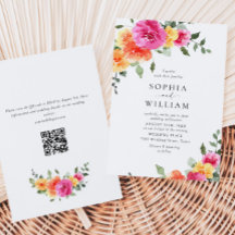 Boda de flores Naranjas rosadas brillantes