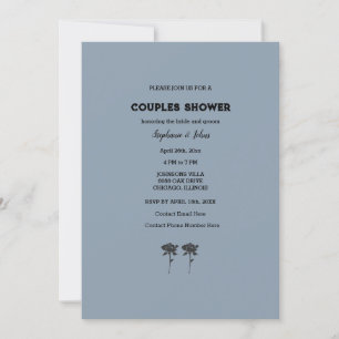 Invitación Boda de flores negras y turbias