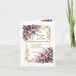 Invitación Boda de flores orquídeas elegantes y vibrantes