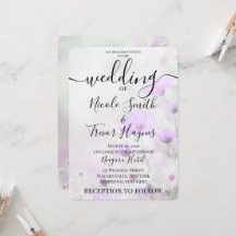 Boda de flores púrpuras sencillas personalizadas