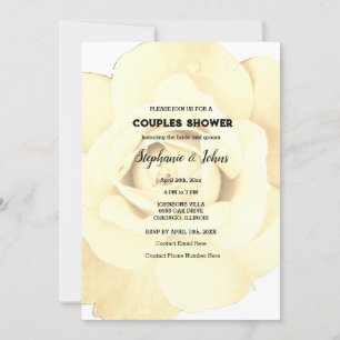 Invitación Boda de flores Rosa de flores de marfil