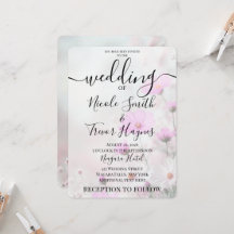 Boda de flores rosadas simples personalizadas