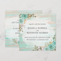 Boda de flores rosas de madera rústica turquesa vi