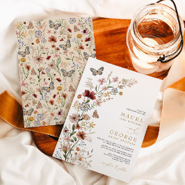 Invitación Boda de Flores Rustic Boho Garden