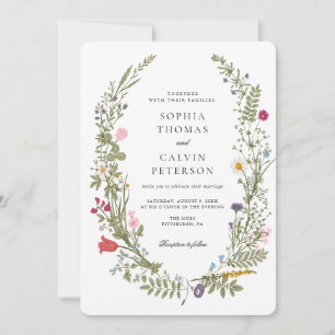 Invitación Boda de flores silvestres