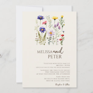 Invitación Boda de flores silvestres 