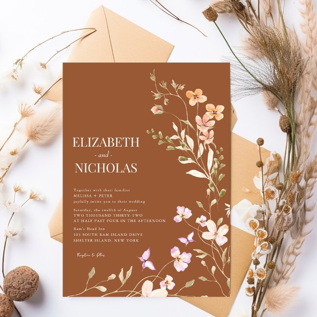 Invitación Boda de flores silvestres (Subido por el creador)