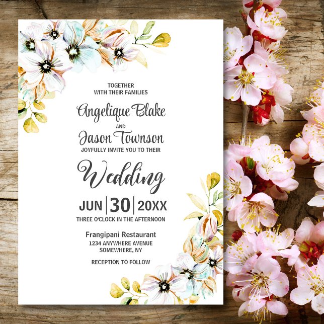 Invitación Boda de flores silvestres (Subido por el creador)
