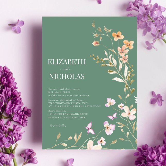 Invitación Boda de flores silvestres (Subido por el creador)