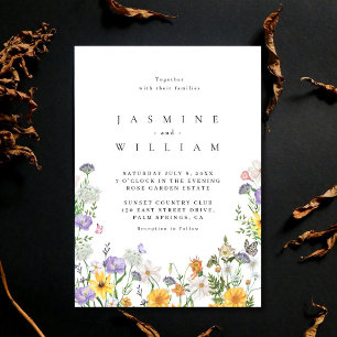 Invitación Boda de flores silvestres 