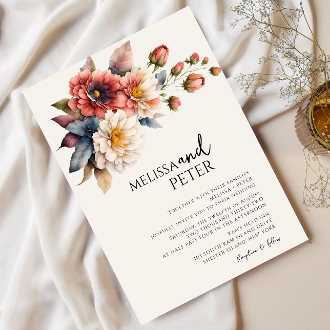Invitación Boda de flores silvestres (Subido por el creador)