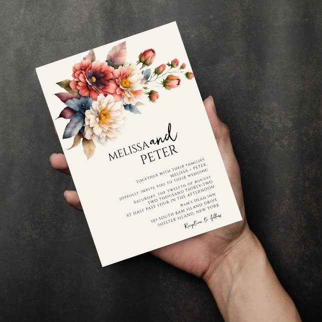 Invitación Boda de flores silvestres (Subido por el creador)