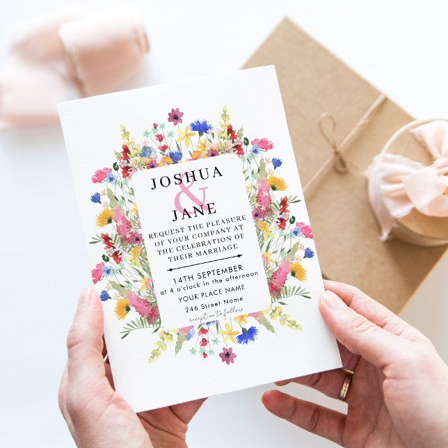 Invitación Boda de flores silvestres (Subido por el creador)