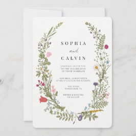 Invitación Boda de flores silvestres