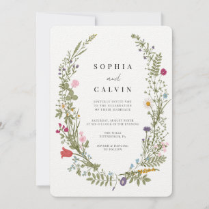 Invitación Boda de flores silvestres