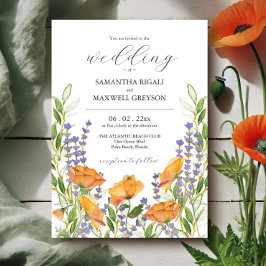 Invitación Boda de flores silvestres acuarela Boho Flores