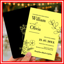 Boda de flores silvestres amarillas