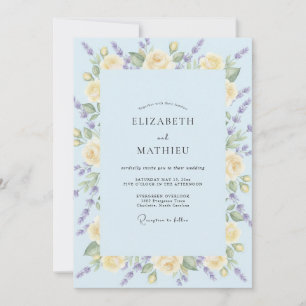Invitación Boda de flores silvestres amarillas del cielo