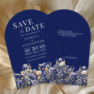 Invitación Boda de flores silvestres azul turquesa Armada Sal