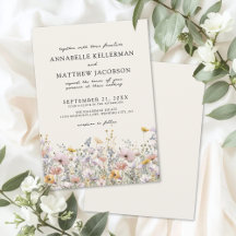 Boda de flores silvestres beige bohemio floral