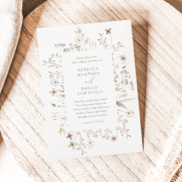 Invitación Boda de flores silvestres boho