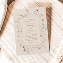 Invitación Boda de flores silvestres boho