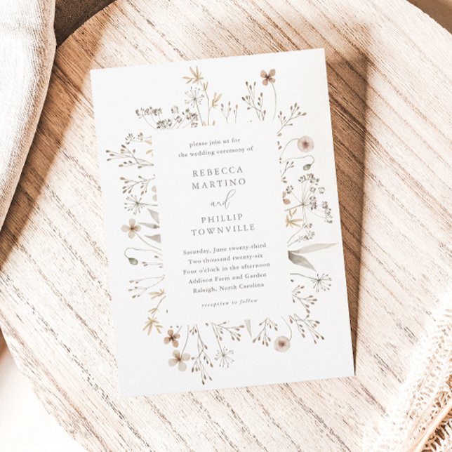 Invitación Boda de flores silvestres boho (Subido por el creador)