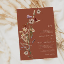 Boda de flores silvestres boho terracota