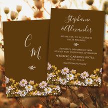 Boda de flores silvestres caprichosas de color mar