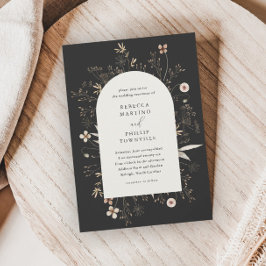 Invitación Boda de flores silvestres con arco boho